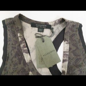 All saints ami masala vest olive green tank